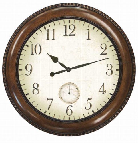 Faux Walnut Wall Clock - 22