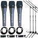 Sennheiser e 835 Dynamic Vocal Mic (3-Pack) with Stands & Cables Bundle