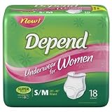 Depend Underwear, for Women, Maximum Absorbency, S/M (28-40 Inch), 18 ct.