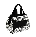 Downtown Insulated Designer Lunch Bag with Ice Pack - Ebony