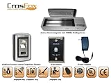 CrosFox 1 door Fingerprint Access control kit with 1200 lbs Indoor electromagnetic lock