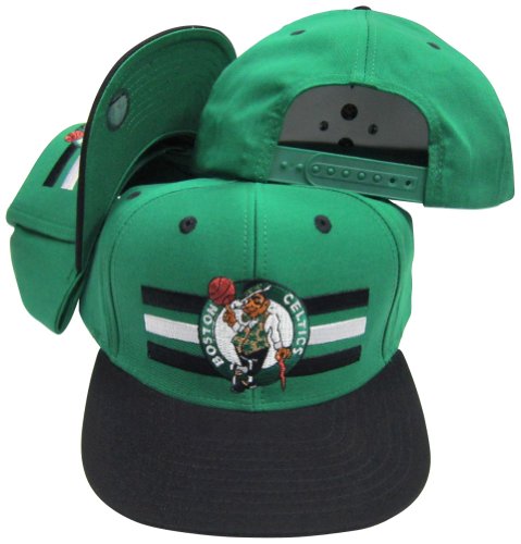 Boston Celtics Green/Black Two Tone Snapback Adjustable Plastic Snap Back Hat / Cap