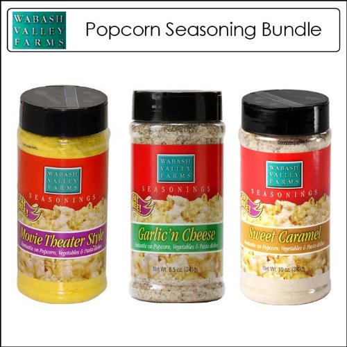 Cheap Wabash Valley Farms Popcorn Seasoning Bundle of 3 Seasonings : 77100 Movie Theater Style, 77602 Sweet Carmel & 77604 Garlic N Cheese
