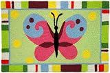 Jellybean Area Accent Rug Bold Butterfly