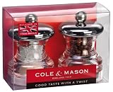 Cole and Mason HP03780 Button Acrylic Salt and Pepper Mill Set