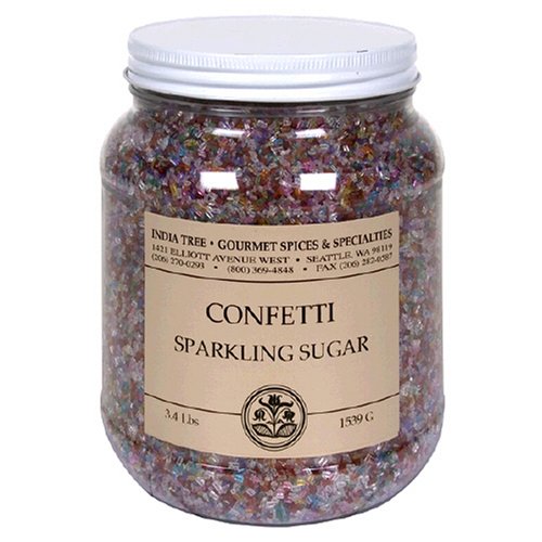 India Tree Confetti Sparkling Sugar,  3.4 lb