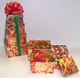 Review Scott's Cakes  / Scott's Cakes 4 Tier Red and Gold Swirl Box Candy Dreams