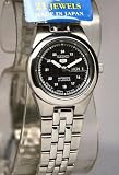 日本逆輸入 海外モデル SEIKO セイコー SEIKO 5 セイコー5 デイデイトカレンダー搭載 自動巻 手巻 腕時計 レディースウォッチ ブラック文字盤 SYMG67J1