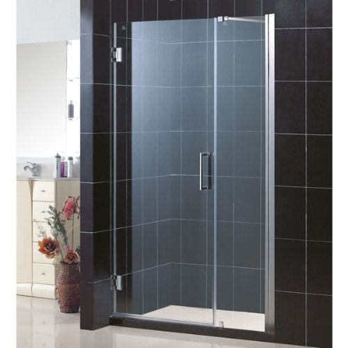Unidoor Frameless Hinged Shower Door Opening Size: 41-42