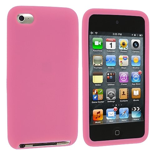 Electromaster(TM) Brand - Light Pink Silicone Rubber Gel Soft Skin Case Cover New for iPod Touch 4th Generation 4G