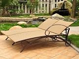 International Caravan Valencia Wicker Multi Position Double Chaise Lounge