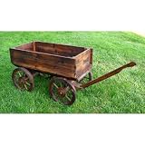 Garden wagon decorative burnt brown by SHINE COMPANY INC.