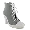 00o New Ladies Trainer Ankle Heeled Shoe Boot Size 3-8