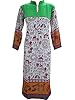 Womens Indian Tunic Caftan Tribal Printed Kurti Kaftan Dress Medium Sz, Gift for Her