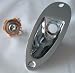 CHROME JACKPLATE WITH INPUT JACK FITS FENDER STRATOCASTER