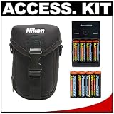 Nikon Coolpix 4800 Neoprene Case + 8 AA Batteries Kit for L10, L11, L12, L14, L15, L18, P50, P60, S10  S4 Digital Cameras