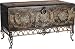 Flora Carved Trunk Box Chest 37"L Hinged Top Solid Wood with Metal Accent