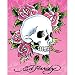 Professionally Framed Ed Hardy (Pink Skull & Roses) Art Poster Print - 16x20 with RichAndFramous Black Wood Frame