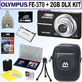 Olympus FE370 8MP Digital Camera (Black) + 2GB Deluxe Accessory Kit