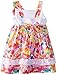 Sweet Heart Rose Little Girls' Crochet Bodice and Blurred Dot Print Dress