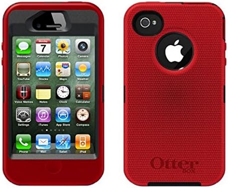 Otterbox Defender Case for iPhone 4 and 4s Red with Holster (Bulk Packaging)