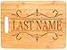 Custom Wedding Gift Couples Enter Last Name Personalized Big Rectangle Bamboo Cutting Board Bamboo