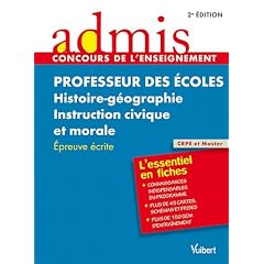 Concours professeur des �coles his/g�o-instruction civique et morale