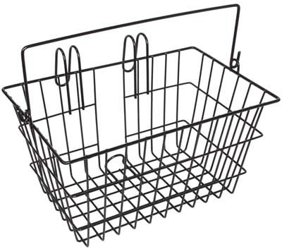 Pyramid Lift Off Bicycle Basket, 14.5 x 8.5 x 7 (Black)