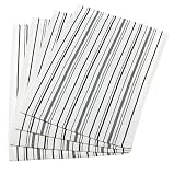 DII Black Stripes Ribbed Placemat, Set of 4