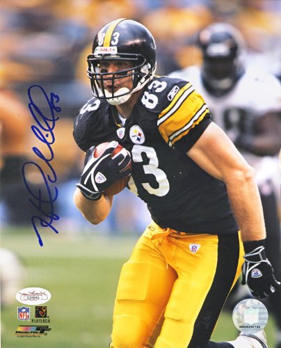 Heath Miller Autographed Steelers 8x10 Photo (Black Jersey-Running) w/ JSA COA