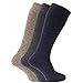 Mens Thermal Wool Blend Long Wellington Boot Socks (Pack Of 3)