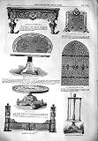 1851 Billiard Table Furniture Lace Pattern Curtain
