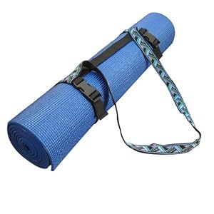YogaDirect Deluxe Yoga Mat Harness Sling, Black/Purple (Mat Not Included)