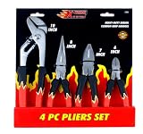 KR Tools 24001 Four-Piece Flame Pliers Set