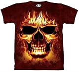 Skulbone 'Skulfire' Flaming Skull T-Shirt