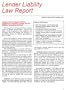 Lender Liability Law Report