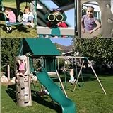 Lifetime Earth Tone Play Center Bundle Includes Kid's Picnic Table & Toddler Bucket Swing Heavy-Duty, Commercial Grade Playset Durable and Stain Resistant Folding Picnic TableIMAGE