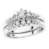 14K White Gold 1/2 ct. Diamond Engagement Set