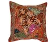 Sinopia Ethnic Indian Sari Beaded Decorative Floor Pillow Cover 24" FREE SHIPP