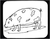 Decorated Mouse Pad with black and white, hog, swine, Poland, pig, Europe, farm, grazing