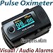 Fingertip Pulse Oximeter with Visual and Audio Alarms, Dual Color Display, Protective...