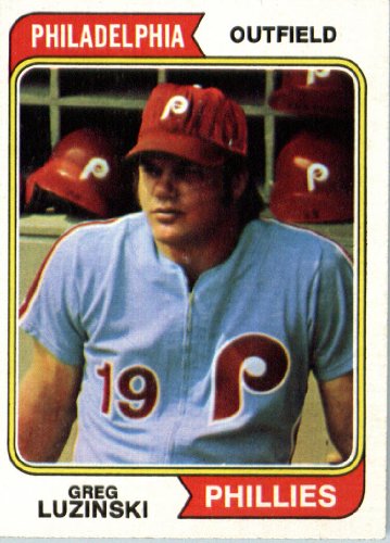 1974 Topps #360 Greg Luzinski Philadelphia Phillies Baseball Card In A Protective Screwdown Case