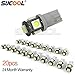 20pcs W5w 194 168 2825 T10 Wedge 5-smd 5050 White High Power Car Led Lights Bulb