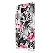 Alcatel One Touch - Cellularvilla Pu Leather Wallet Card Flip Open Pocket Case Cover Pouch for Alcatel One Touch Fierce 2 7040T (Black Pink Flower)