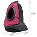 Petroad Pet Carrier Pet Travel Backpack for Dogs and Cats- Easy-Fit Adjustable Dog Cat Mesh Carrier- Comfortable-Environmental Friendly-Color (Rose Red)