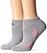 adidas Women's Climacool X No Show Socks (Pack of 2), Mid Grey/Base Green/Flash Red/Black, One Size