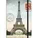 Eiffel Tower Paris Cavallini Small Notebook with Elastic Closure