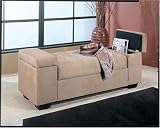Storage Ottoman with Tufted Seat