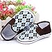 Weixinbuy Baby Boy Soft Sole Sneaker Plaid Slip On Crib Shoes Blue 4-8M
