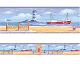 NAUTICAL peel & stick WALLPAPER BORDER ocean wall paper decor